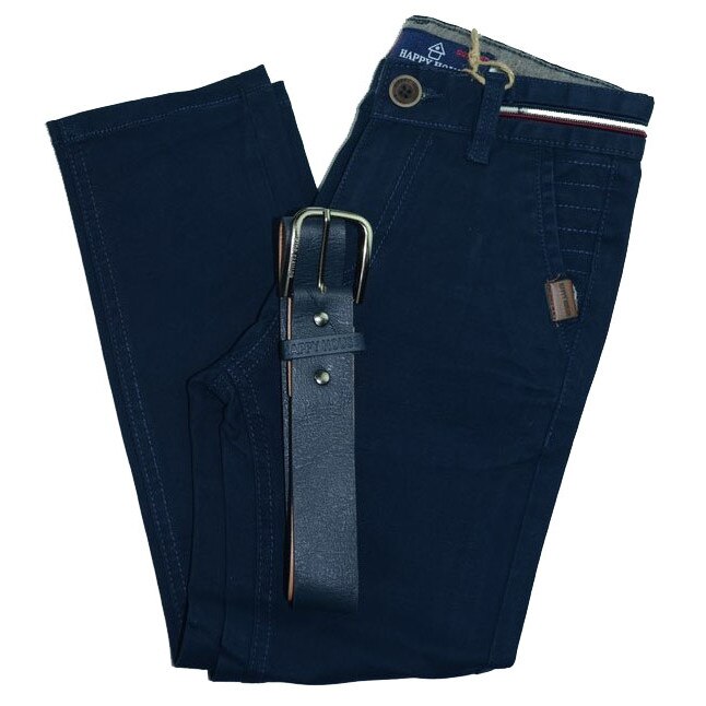 Pantaloni casual pentru baieti-Happy House KK-295B, Bleumarin